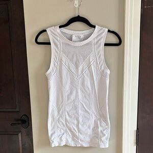 Athleta White Textured Tank Top Small